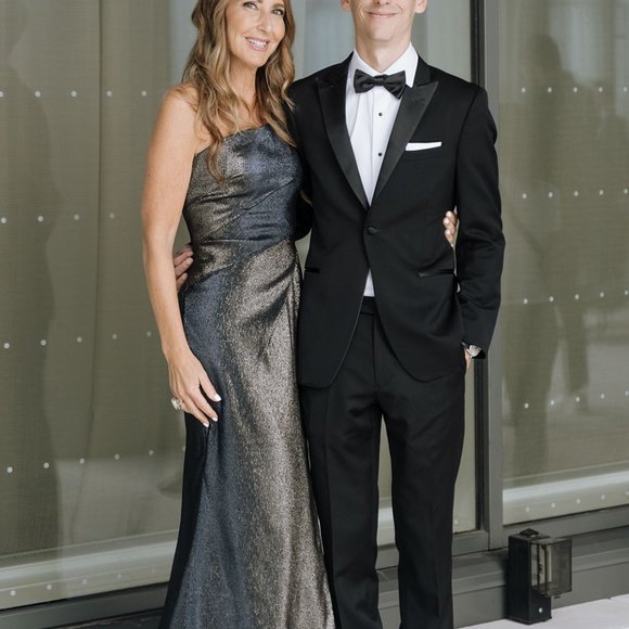 Rene Ruiz Strapless Bustier Side-Draped Gown - Picture 9 of 11